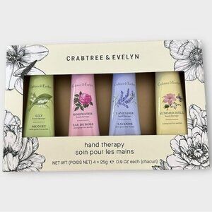 Crabtree & Evelyn NIB Set of 4 x .09oz Hand Therapy Lotion